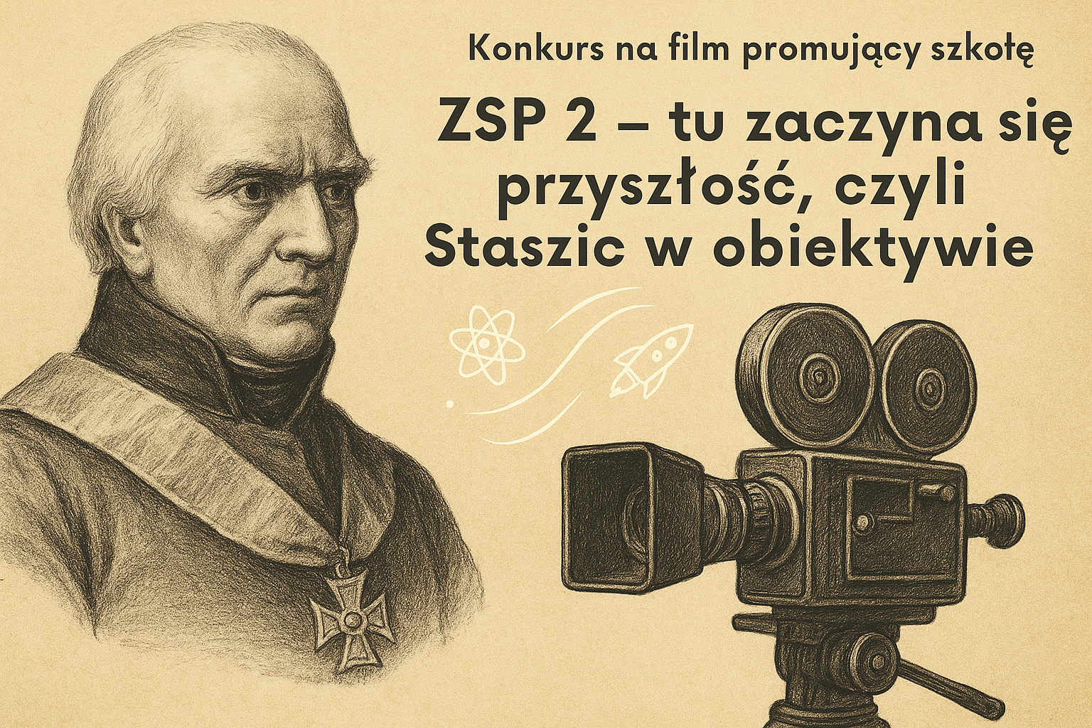 Konkurs na film promujący szkołę pt. „ ZSP 2 – tu zaczyna się przyszłość, czyli Staszic w obiektywie”